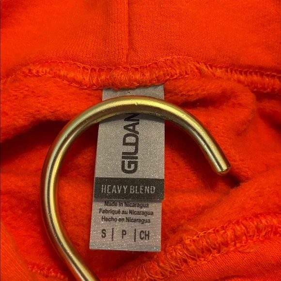 Wyoming orange hoodie pullover Gildan heavy blend small - Picture 3 of 4